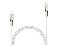 FIXED Pleciony Kabel USB-C/USB-C 0,5m 100W biały - 1249141 - zdjęcie 3